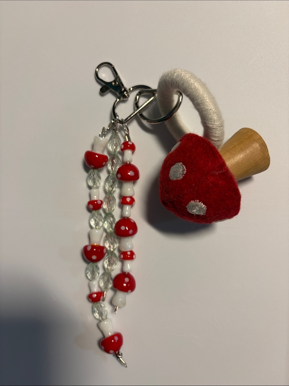 Red Mushroom purse Charm or Keychain - Women Accessories